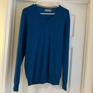 Men’s Falconeri V Neck Cashmere Sweater, Size Large